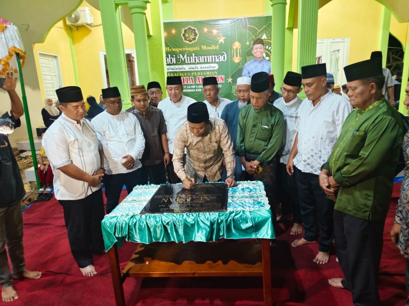 Plt Bupati Sulaiman Resmikan Musholla di Bagan Batu, Singgung Masa Jabatan Dirinya Berakhir 10 Februari 2025
