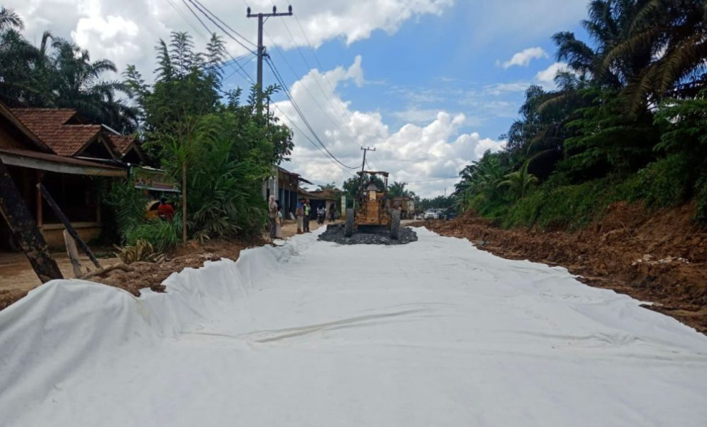 Pemprov Riau Mulai Perbaiki Ruas Jalan Lubuk Kandis-P Kasai yang Sempat Viral
