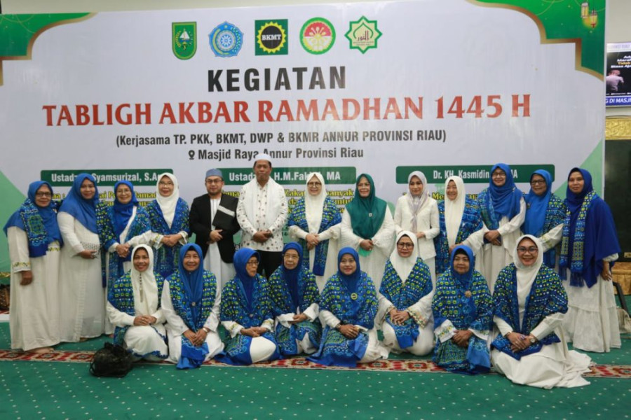 TP PKK Provinsi Riau Gelar Tabligh Akbar Ramadan 1445 Hijriah