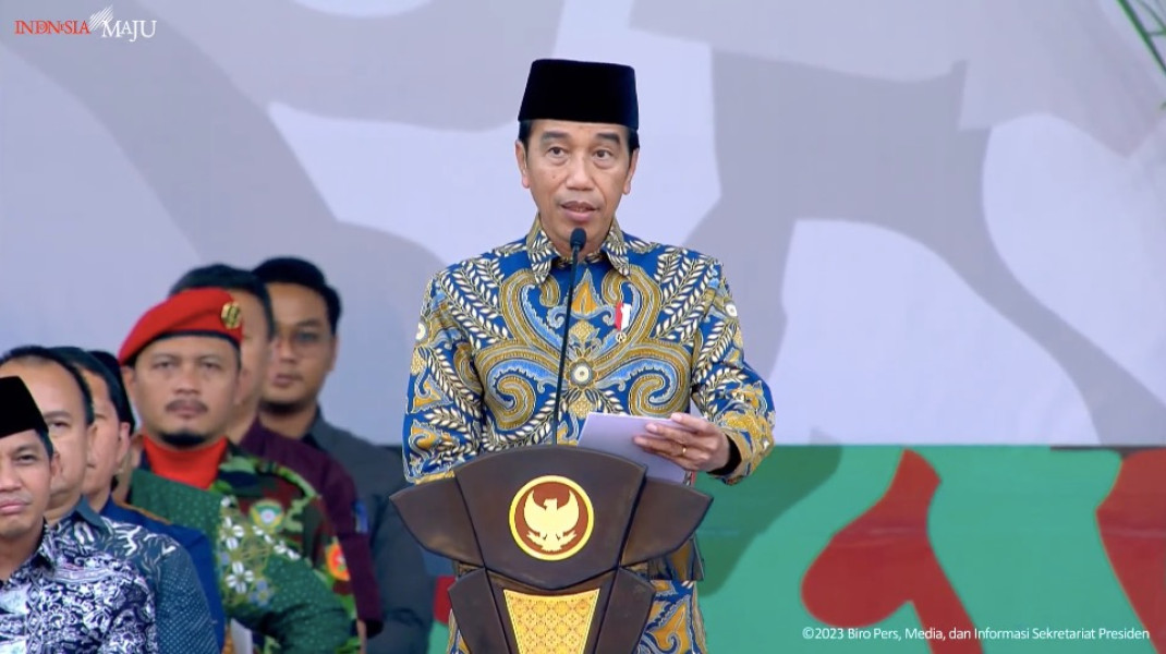 Presiden Jokowi Ajak Keluarga Besar Muhammadiyah Wujudkan Pemilu Damai
