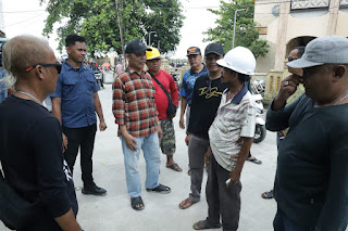 Pj Bupati Inhil Inginkan Pengerjaan Infrastruktur Jalan Dalam Kota Tembilahan Terus Digesa