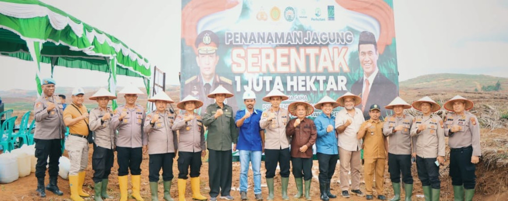 Bupati Kuansing Diwakili Asisten II Hadiri Penanaman Jagung Serentak