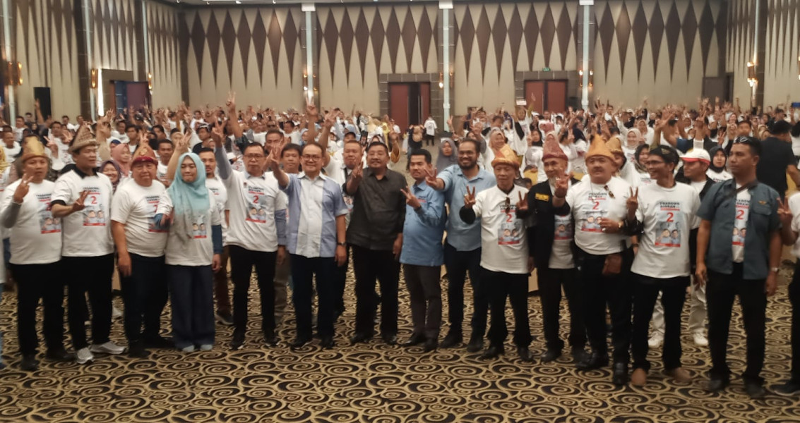 Dihadiri Rusli Zainal, Paguyuban Sumsel di Riau Deklarasi Dukung Prabowo-Gibran