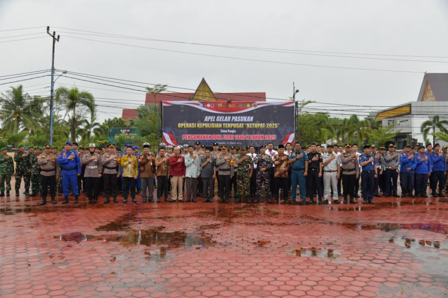 Personel Gabungan Polres Bengkalis Siap Amankan Idul Fitri 2025
