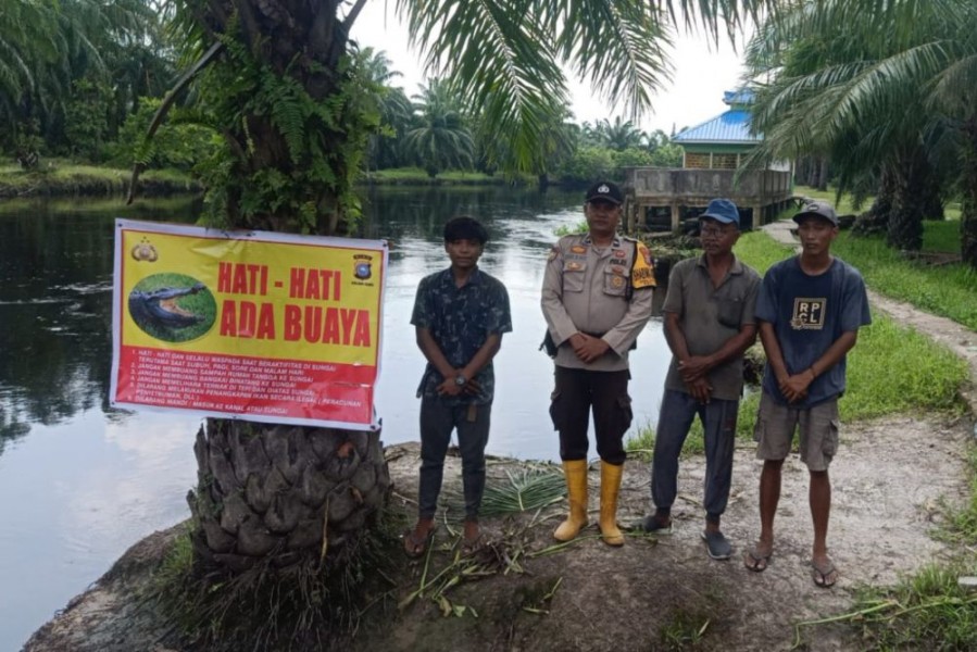 Polisi Sosialisasi Pilkada Damai di Sarang Buaya Rokan Hilir