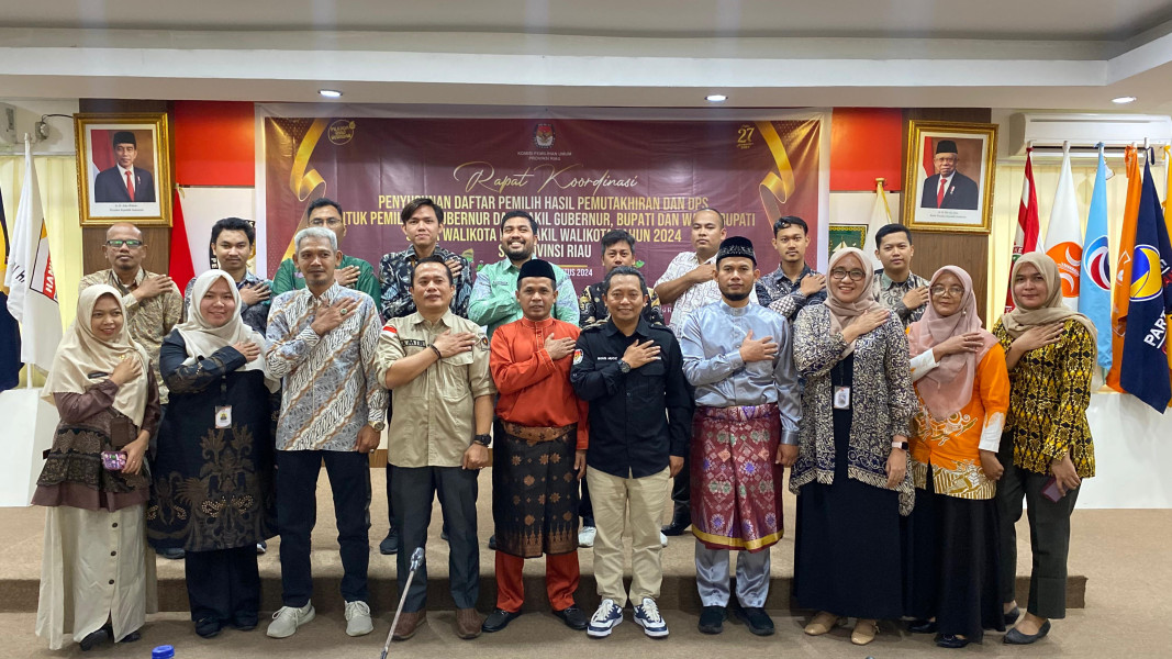 KPU Riau Laksanakan Rapat Koordinasi Penyusunan Daftar Pemilih Hasil Pemutakhiran dan DPS untuk Pemilihan 2024