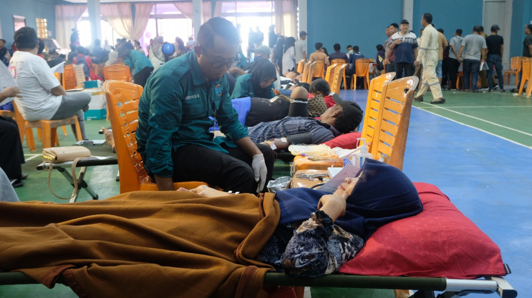Peduli Sosial, Kilang Pertamina Unit Sungai Pakning Sumbangkan 225 Kantong Darah