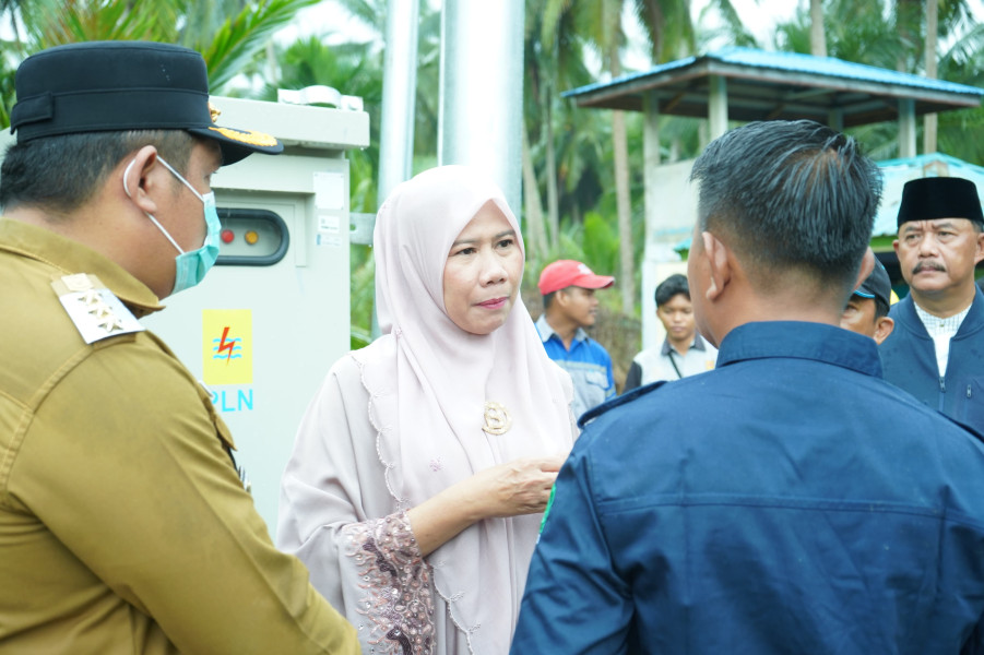 Wabup Inhil Tinjau Pembangunan Jaringan PLN dan Fasilitas Kesehatan di Kecamatan Pelangiran