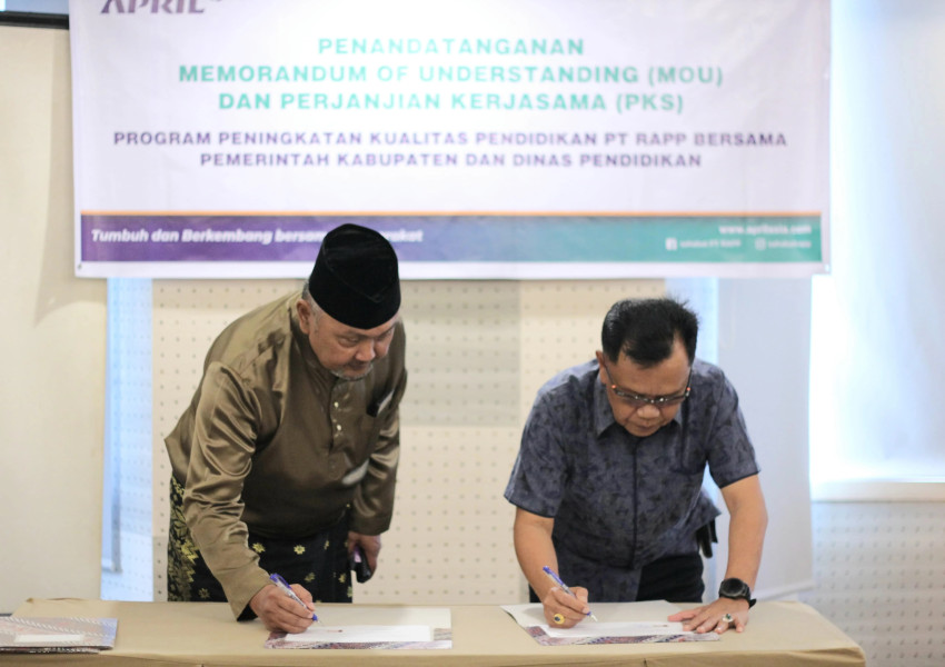 Plt Bupati Asmar Tandatangani MoU dan Perjanjian Kerja Sama dengan PT RAPP