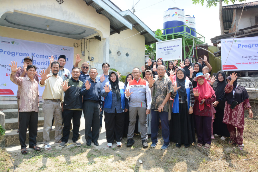 Pertamina Drilling Bangun Sumur Air Bersih di Desa Minas Jaya