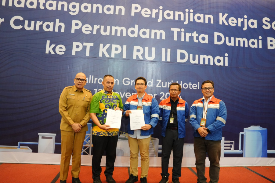 PT KPI Kilang Dumai Jalin Kerjasama Dengan Perumdam Tirta Dumai Bersemai