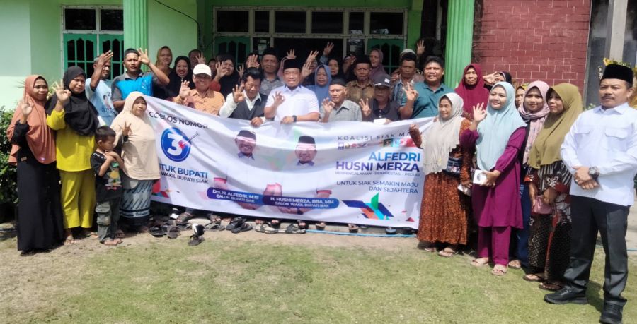 Tokoh Masyarakat Banjar Seminai Ajak Warga Menangkan Paslon Alfedri-Husni di Pilkada Siak