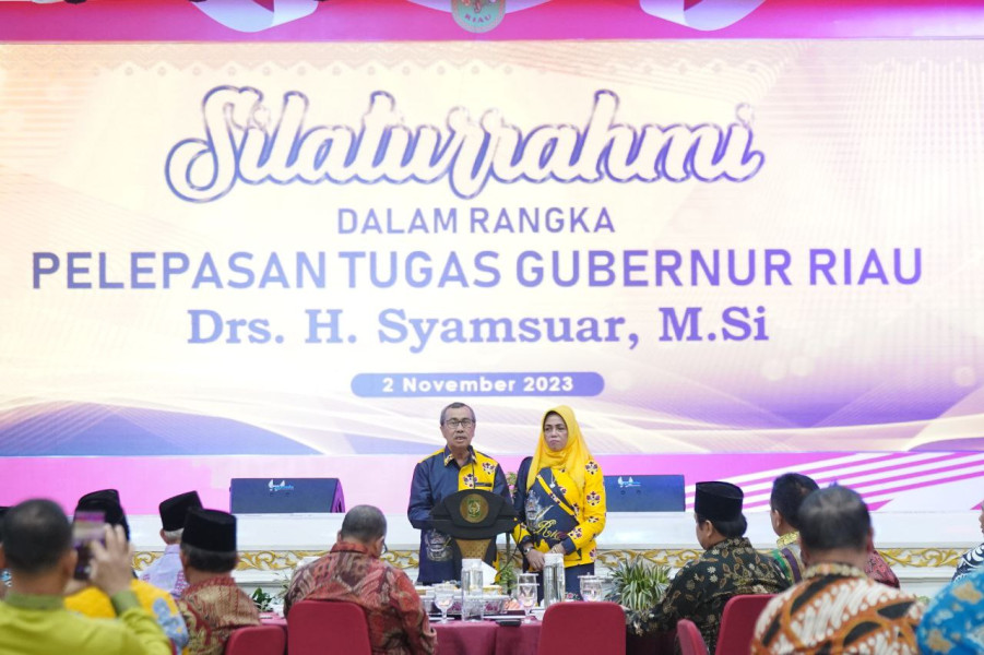 Pelepasan Masa Tugas Gubernur Riau, Syamsuar Sampaikan Pesan Haru