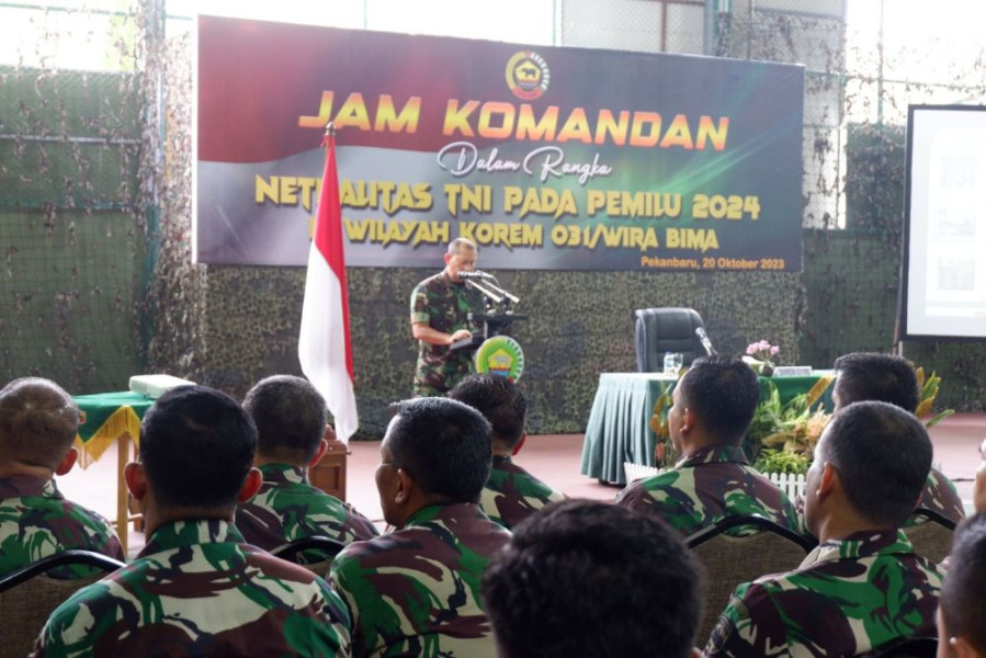 Danrem 031/WB Tegaskan Netralitas TNI Harga Mati