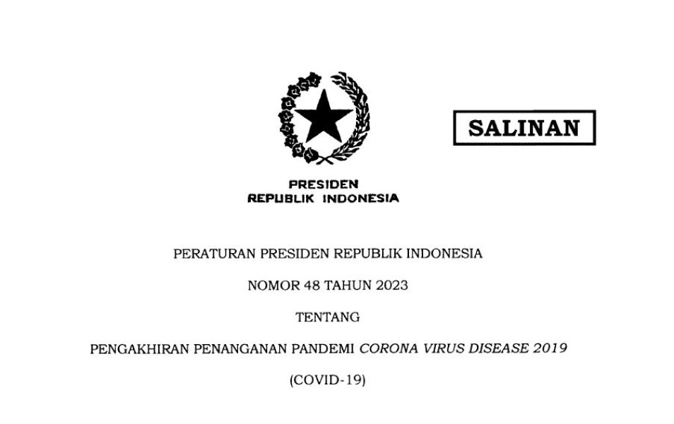Pemerintah Keluarkan Perpres Pengakhiran Penanganan Covid-19