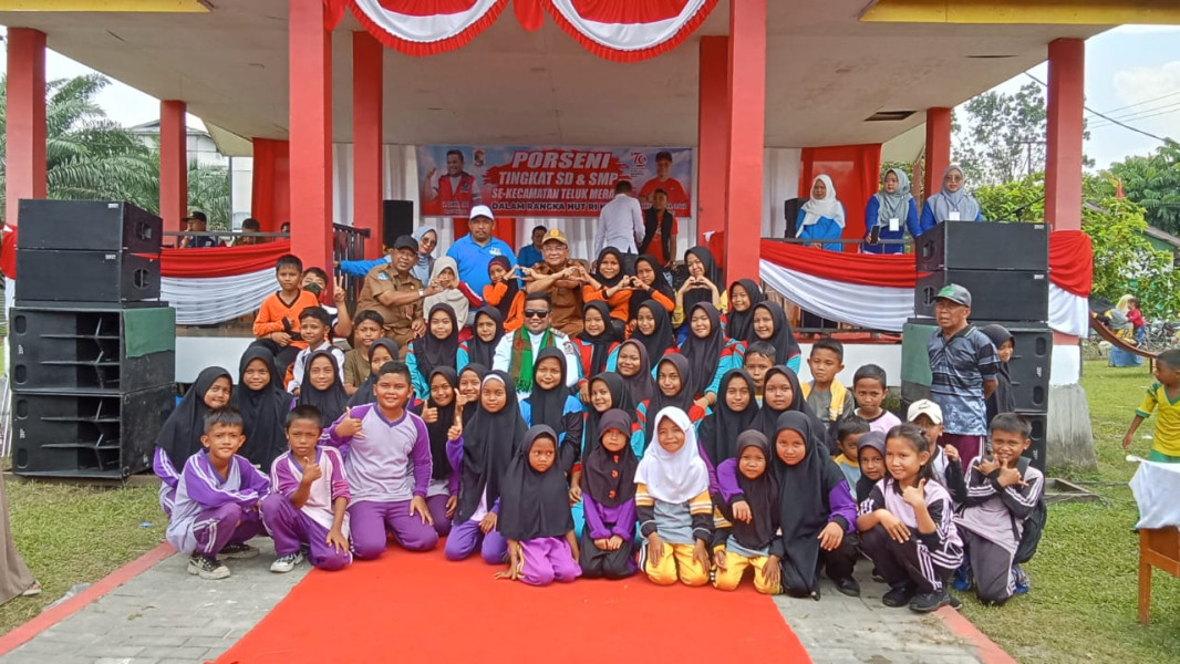 Bupati Pelalawan Buka Porseni Tingkat SD dan SMP Se-Kecamatan Teluk Meranti