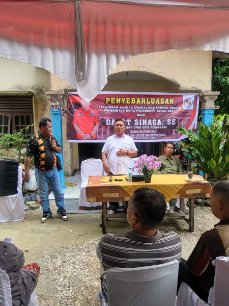 Dapot Sinaga Laksanakan Penyebarluasan Perda di Sri Meranti