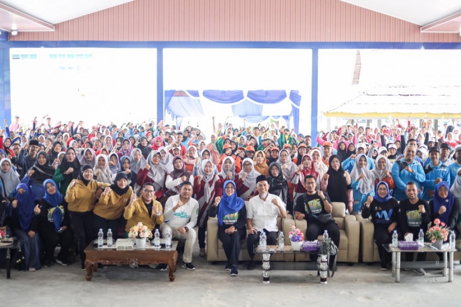 Wako Paisal Buka Lomba Senam Idaman Tingkat SD Dan SMP, Diikuti Ratusan Peserta Se Kota Dumai