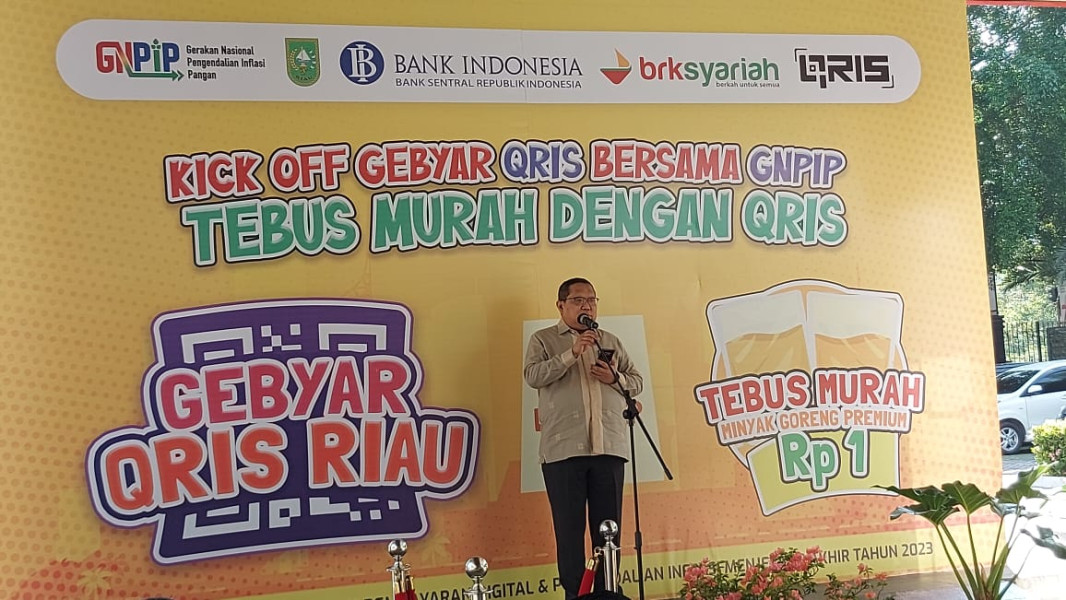 Kendalikan Inflasi Akhir Tahun, BI Riau Kick Off QRIS Bersama GNPIP 2023