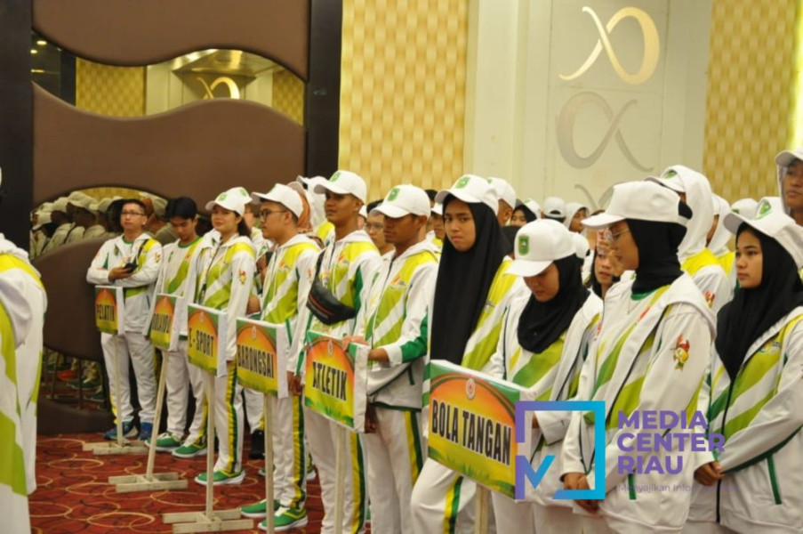 Kontingen Riau Dikukuhkan, Target: 44 Medali Emas dan Pertahankan Juara Umum di Porwil XI Sumatera