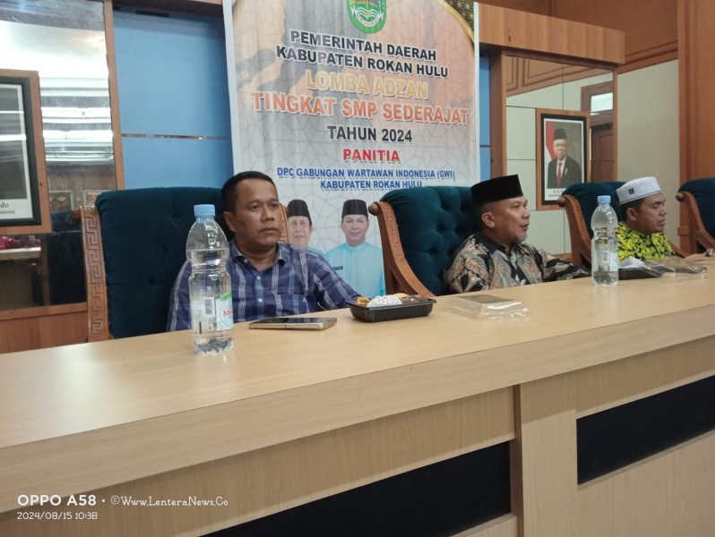 Sambut HUT Ke-79 RI Tahun 2024, GWI Rohul Gandeng Forkopimda Gelar Lomba Adzan
