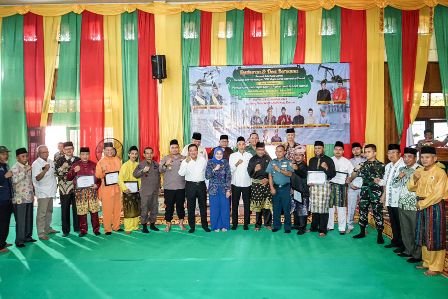 Gelar Syukuran dan Doa Bersama, Wako Dumai: DBH 1 Persen Merupakan Buah Hasil Perjuangan Bersama