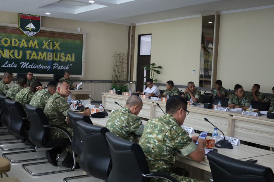 Kodam XIX Tuanku Tambusai Matangkan Kesiapan Satgasyon 132/Bima Sakti Tahun 2026 Melalui Laporan Awal Tugas