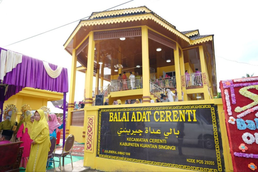 Sempat Mangkrak Selama 12 Tahun, Balai Adat Cerenti Kuansing Diresmikan