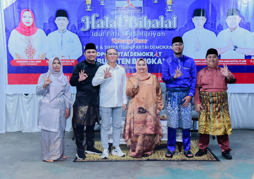 Tingkatkan Silaturahmi, Bupati Kasmarni Hadiri Halal bi Halal DPC Partai Demokrat
