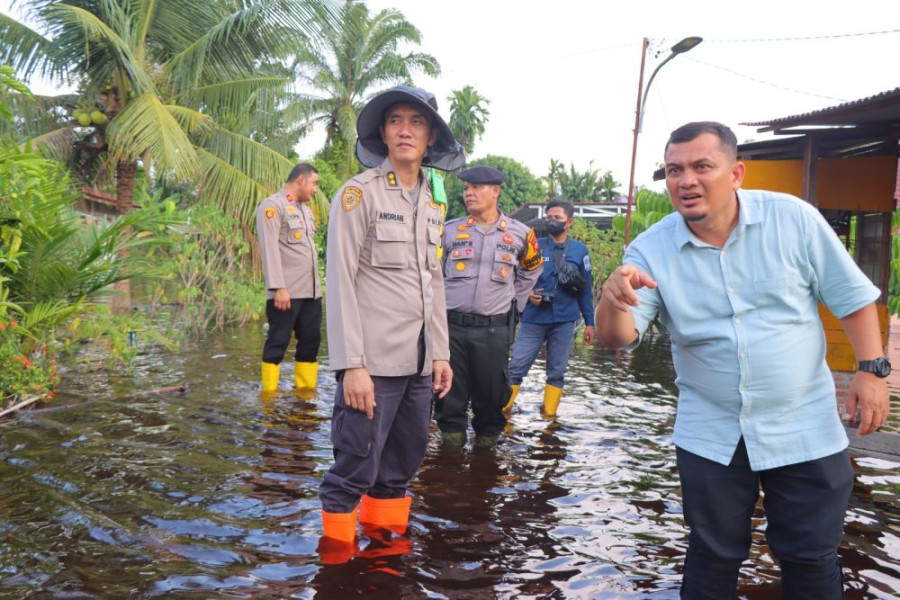 75 TPS di Rohil Terendam Banjir, Kapolres Putar Otak Cari Solusi