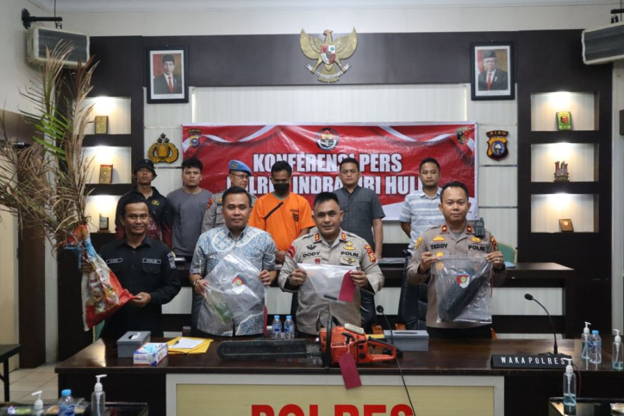 Polisi Tangkap Pelaku Bakar 10 Ha Lahan untuk Kebun Sawit di Inhu