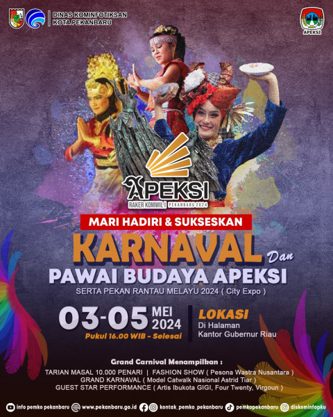 Raker Apeksi Komwil I di Pekanbaru Dimeriahkan Karnaval dan Pawai Budaya
