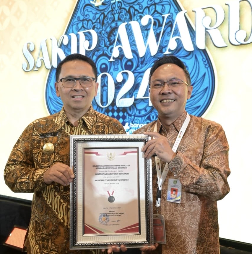 Satu-satunya di Riau, Kabupaten Bengkalis Terima SAKIP Award 2024