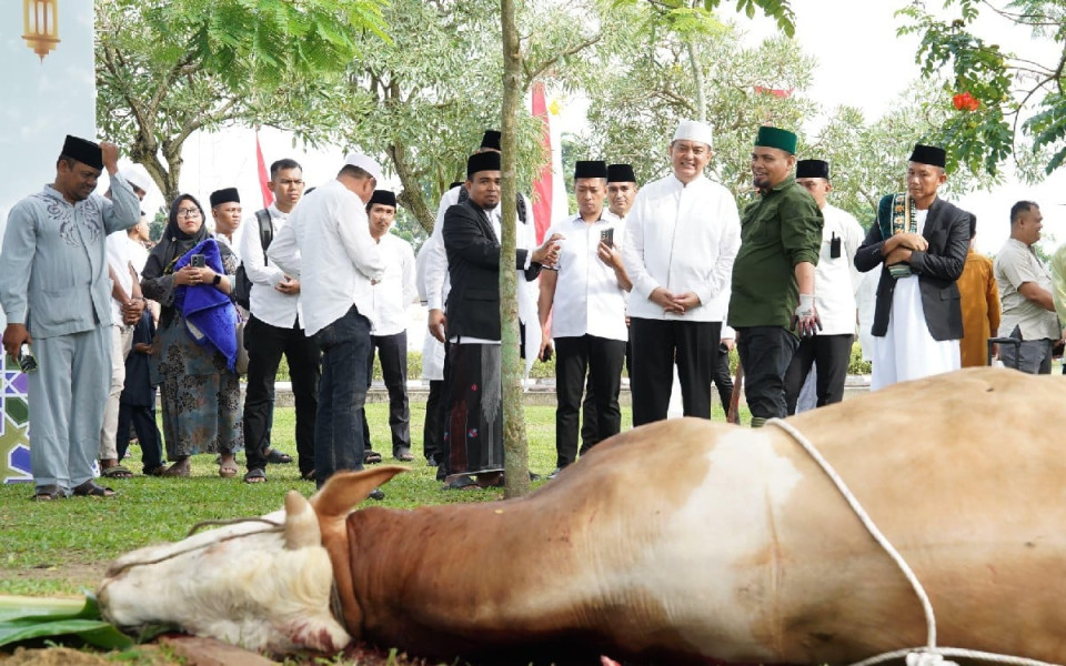 IdulAdha 2024, Polda Riau Salurkan 52 Hewan Kurban