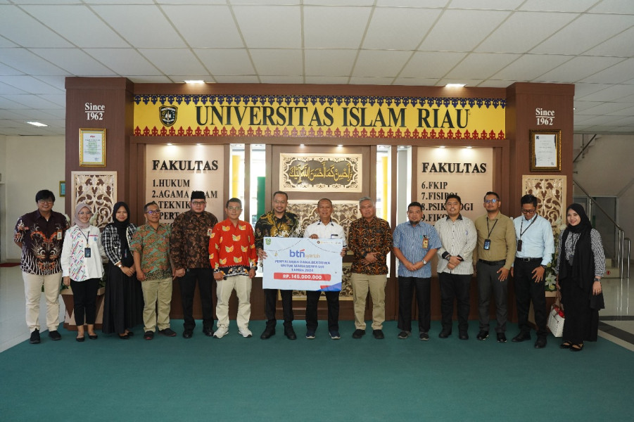 UIR Terima Bantuan Pendidikan Sebesar Rp145 Juta dari BTN Syariah
