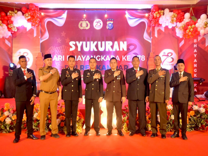 Polres Kampar Gelar Syukuran Hari Bhayangkara ke-78 tahun 2024