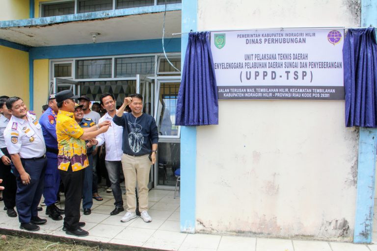 Pj Bupati Inhil Resmikan UPT Penyelenggara Pelabuhan Daerah