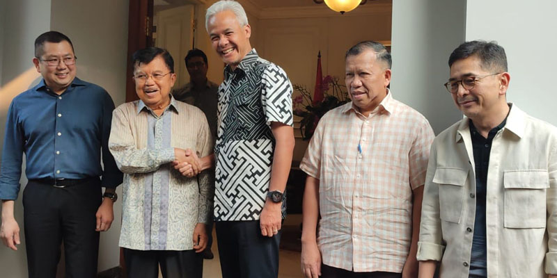 Didampingi Arsjad Rasjid, Ganjar Pranowo Temui Jusuf Kalla