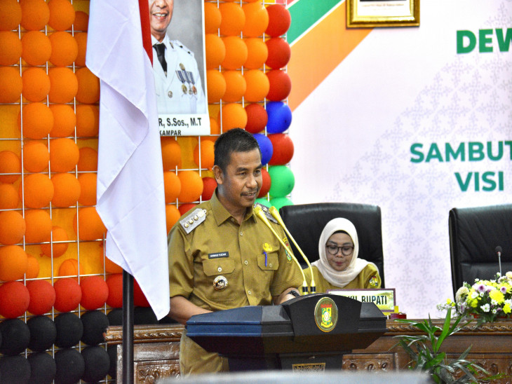 Bupati Sampaikan Pidato Visi Misi Pada Rapat Paripurna Istimewa DPRD Kampar
