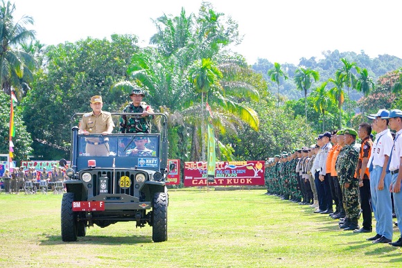Dipusatkan di Desa Tanjung Belit Selatan , TMMD ke-121 Kodim 1013/KPR Resmi Dibuka