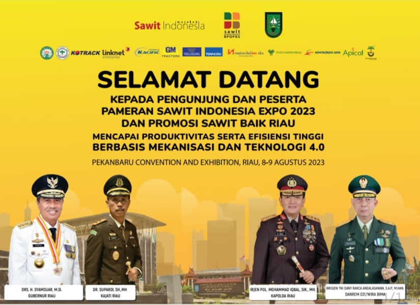 22 Provinsi Ikut Pameran Hulu Hilir Sawit SIEXPO 2023 di Riau