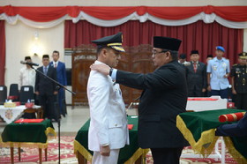 Gubri Edy Lantik Hambali Jadi Pj Bupati Kampar, Firdaus Turut Hadir
