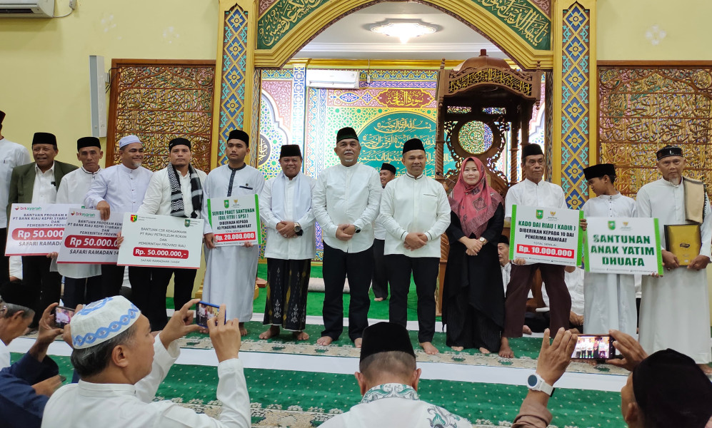 BRK Syariah Gelar Safari Ramadhan Bersama Pemprov Riau di Pandau Permai Siak Hulu