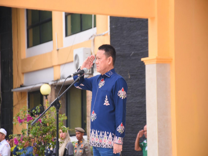Pj Bupati Kampar Pimpin Apel Perdana Tahun 2025