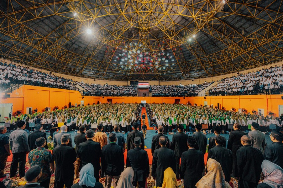 5.708 Mahasiswa Baru Padati Gor Volly Ikuti PKKMB UIR 2024