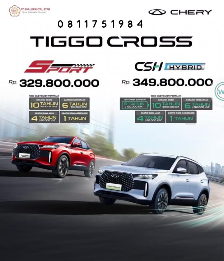 Dibanderol Rp 300 Jutaan, Chery Tiggo Cross Sport & Tiggo Cross CSH Hybrid Resmi Mengaspal di Indonesia