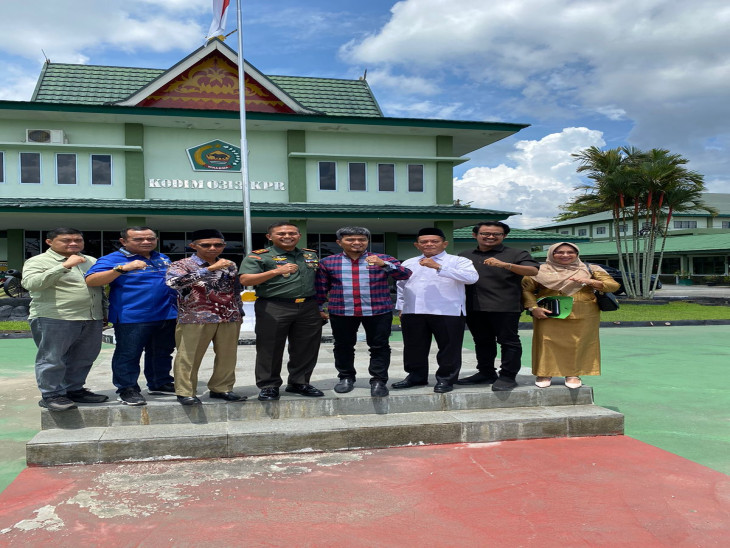 Ketua Komisi I DPRD Kampar Kunjungan Kerja Ke Makodim 0313/KPR,  Bahas Konflik Agraria dan Galian C