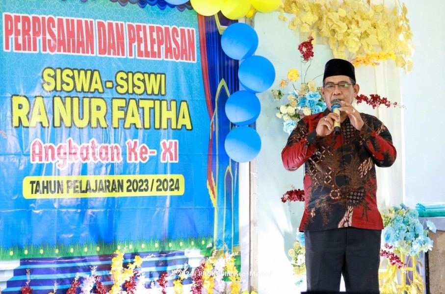 Asisten II Setdakab Meranti Hadiri Perpisahan RA Nurfatiha