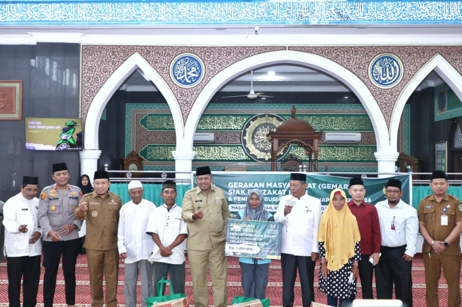 Pimpin Gemar Siak Berzakat, Bupati Alfedri Ikhtiar Berzakat Terus di Sosialisasikan
