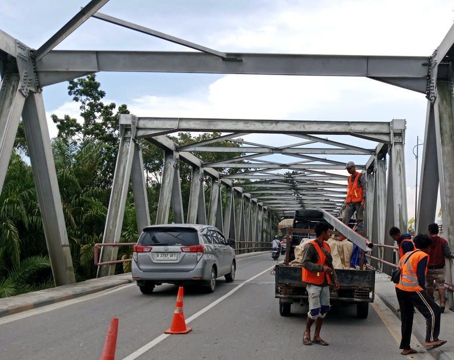 Satker PJN Riau Perbaiki Kerusakan Jembatan Siak II Pekanbaru